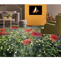 3D Rote Blume Nähte Jj4971Ff Boden Tapete Wandbilder Selbstklebende Abnehmbare Bad Wasserdichtboden Teppich Matte Print Epoxy Küche von ColofulHomeDecors