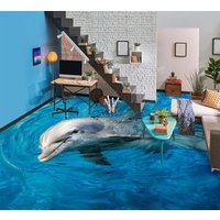 3D Sanfte Delphin Augen Jj4443Ff Boden Tapete Wandbilder Selbstklebende Abnehmbare Bad Wasserdichtboden Teppich Matte Print Epoxy Küche von ColofulHomeDecors