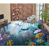 3D Sanfte Ozean Welt Jj4596Ff Boden Tapete Wandbilder Selbstklebende Abnehmbare Bad Wasserdichtboden Teppich Matte Print Epoxy Küche von ColofulHomeDecors