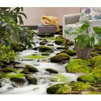 3D Stream Und Moos Steine Jj7244Ff Boden Tapete Wandbilder Selbstklebende Abnehmbare Bad Wasserdichtboden Teppich Matte Print Epoxy Küche von ColofulHomeDecors