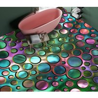 3D Strukturierte Runde Farben Jj4994Ff Boden Tapete Wandbilder Selbstklebende Abnehmbare Bad Wasserdichtboden Teppich Matte Print Epoxy Küche von ColofulHomeDecors