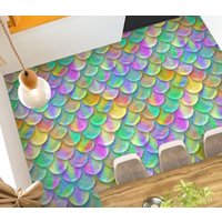 3D Süße Bunte Schuppen Jj5206Ff Boden Tapete Wandbilder Selbstklebende Abnehmbare Bad Wasserdichtboden Teppich Matte Print Epoxy Küche von ColofulHomeDecors