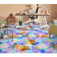 3D Süße Farbige Blumen Jj7285Ff Boden Tapete Wandbilder Selbstklebende Abnehmbare Bad Wasserdichtboden Teppich Matte Print Epoxy Küche von ColofulHomeDecors