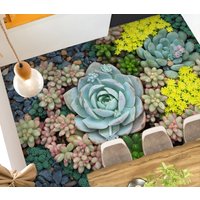 3D Sukkulente Pflanzen Jj4627Ff Boden Tapete Wandbilder Selbstklebende Abnehmbare Bad Wasserdichtboden Teppich Matte Print Epoxy Küche von ColofulHomeDecors
