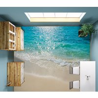 3D Sunny Sea Jj4259Ff Boden Tapete Wandbilder Selbstklebende Abnehmbare Bad Wasserdichtboden Teppich Matte Print Epoxy Küche von ColofulHomeDecors