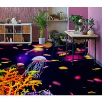 3D Verträumte Orange Coral Jj4352Ff Boden Tapete Wandbilder Selbstklebende Abnehmbare Bad Wasserdichtboden Teppich Matte Print Epoxy Küche von ColofulHomeDecors