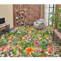 3D Warme Blume Malerei Jj7002Ff Boden Tapete Wandbilder Selbstklebende Abnehmbare Bad Wasserdichtboden Teppich Matte Print Epoxy Küche von ColofulHomeDecors