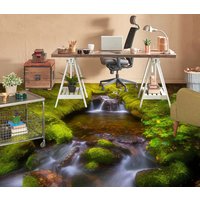 3D Wasser Und Grünes Moos Jj7142Ff Boden Tapete Wandbilder Selbstklebende Abnehmbare Bad Wasserdichtboden Teppich Matte Print Epoxy Küche von ColofulHomeDecors