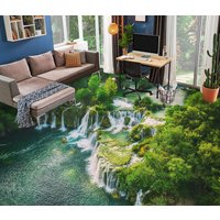 3D Wasserfall Wunderland Jj2585Ff Boden Tapete Wandbilder Selbstklebende Abnehmbare Bad Wasserdichtboden Teppich Matte Print Epoxy Küche von ColofulHomeDecors