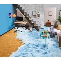 3D Wellen Und Zärtlichkeit Jj5227Ff Boden Tapete Wandbilder Selbstklebende Abnehmbare Bad Wasserdichtboden Teppich Matte Print Epoxy Küche von ColofulHomeDecors