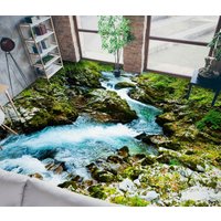 3D Winding Creek Jj5077Ff Boden Tapete Murals Selbstklebende Abnehmbare Bad Wasserdichtboden Teppich Matte Print Epoxy Küche von ColofulHomeDecors