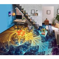 3D Wunderschöne Gelbe Und Blaue Jj4984Ff Boden Tapete Wandbilder Selbstklebende Abnehmbare Bad Wasserdichtboden Teppich Matte Print Epoxy Küche von ColofulHomeDecors