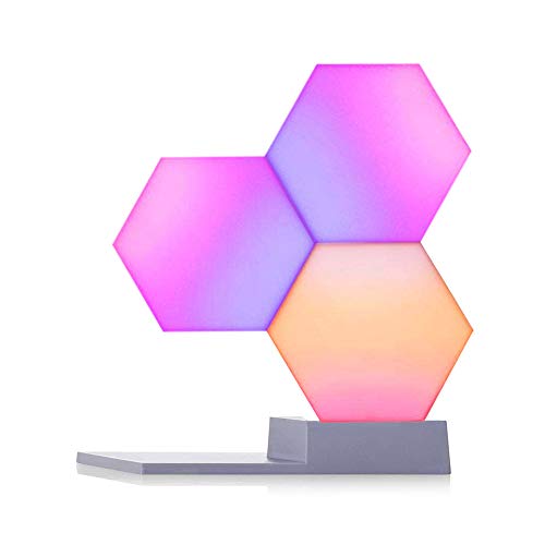 Cololight LED Panels (3er Pack) - Intelligente wechselnde Stimmungsbeleuchtung mit 16 Millionen RGB-Farben, funktioniert mit Alexa und Google Assistant, Polycarbonat, weiß von Cololight