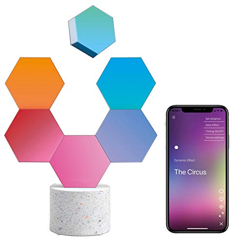 Cololight PRO Lichtsystem - Steuerung per App (Android und Apple), Alexa, Google Home, 16 Mio RGB LED Farben und Effekte, Gamingbeleuchtung zum Zusammenstecken, Stone Set mit 6 Modulen von Cololight