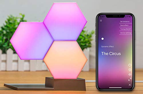 Cololight PRO Starter Set, RGB LED Baustein-System, kompatibel mit Alexa, Google Home, App-Steuerung, 16 Mio. Farben und Effekte, ideale Deko- und Gamingbeleuchtung, 3 LED-Module von Cololight