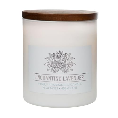 Colonial Candle Enchanting Lavendel Aromatherapie-Kerze, 473 ml, Weiß von Colonial Candle