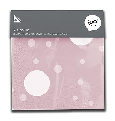 NIO Colop NIO Servietten Rose (165x165 mm-16 Stück), Papier, pink, 165x165mm von Colop