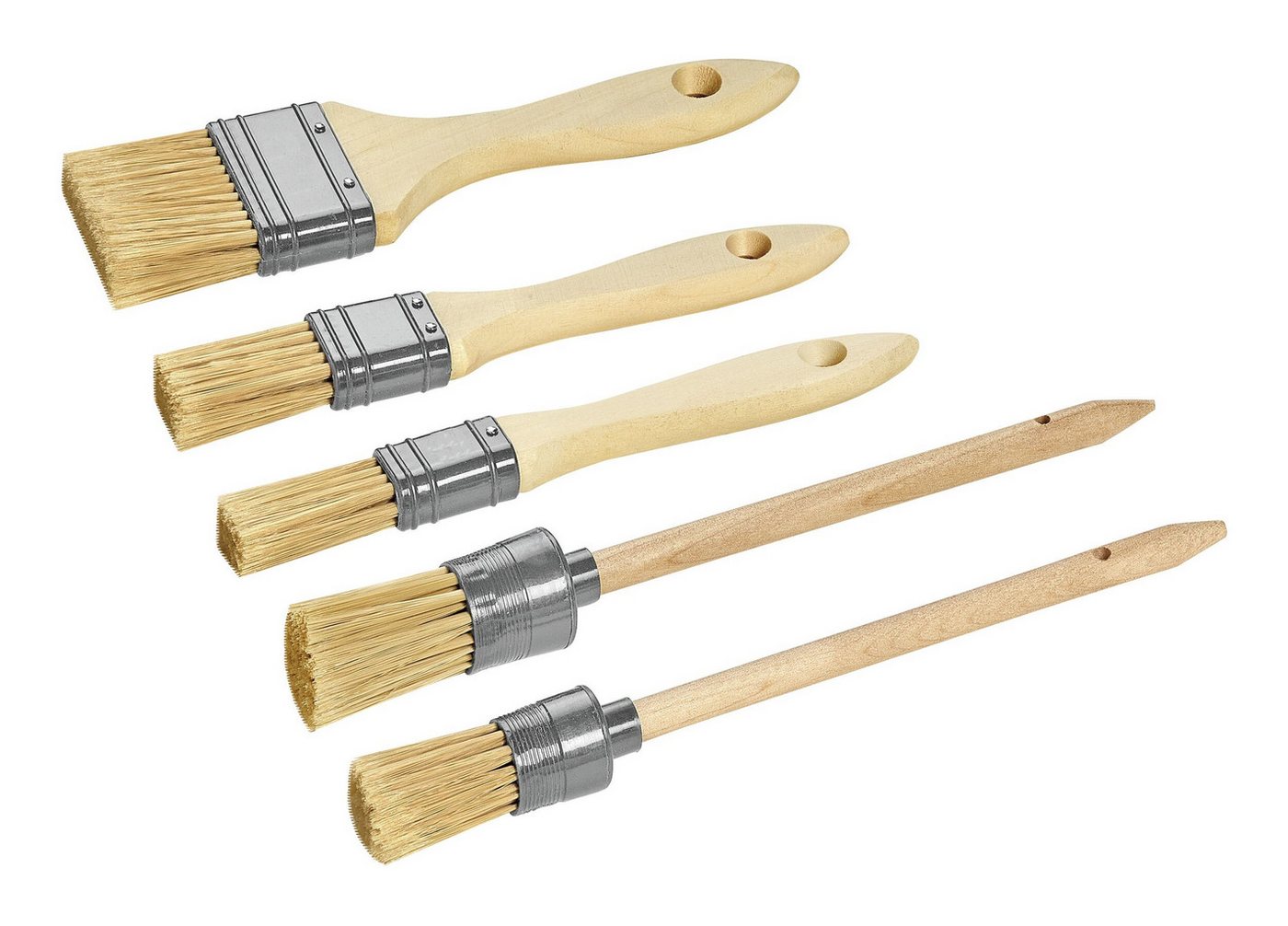 Color Expert Pinsel, Set, 5-teilig Kunstborste, Holzstiel FSC von Color Expert