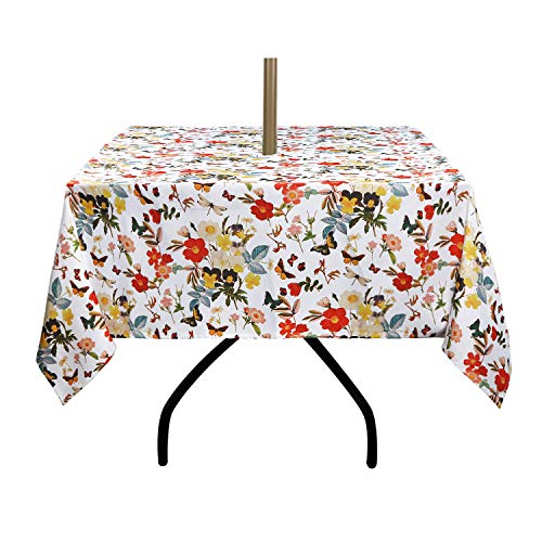 ATUIO ColorBird Spring Bloom Botanical Print Outdoor Tablecloth Water Resistant Spillproof Polyester Fabric Table Cover with Zip. ATUIO ColorBird Spring Bloom Botanical Print Outdoor Tablecloth Water Resistant Spillproof Polyester Fabric Table Cover with Zip. von ColorBird
