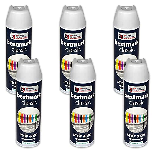 ColorLine UvV Bestmark Markierfarben 6 Dosen Fahrbahnmarkierung -weiss- exakte perfekte Bodenmarkierungen auf Ihren Parkplätzen und Betriebswegen (weiß) von ColorLine