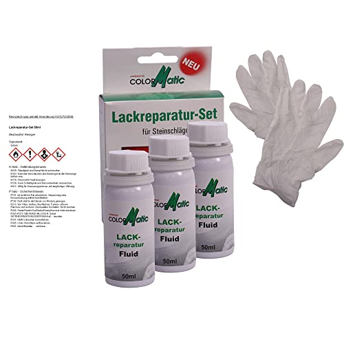 3x Lackreparatur-Set für Steinschläge und tiefe Kratzer 50 ml von COLORMATIC