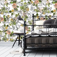 Abnehmbare Tapete - Dual Rose Kontrast Schälen Und Stick Wallpaper Kindergarten Selbstklebende von ColorMeWalls