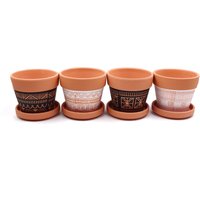 4 3/4 "Zoll Schwarze Übertöpfe Aus Ton von ColorPotsSucculents
