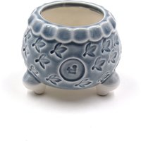 3" Zoll Grauer Blatt Muster Eisriss Ost Wolke Brenntopf Sukkulenten Topf von ColorPotsSucculents