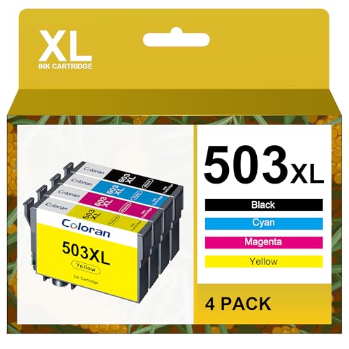 Coloran 503XL Multipack kompatible für Epson 503 XL für Epson Workforce WF-2960DWF WF-2965DWF WF2960 WF2965 Expression Home XP-5200 XP-5205 (4er-Pack) von Coloran