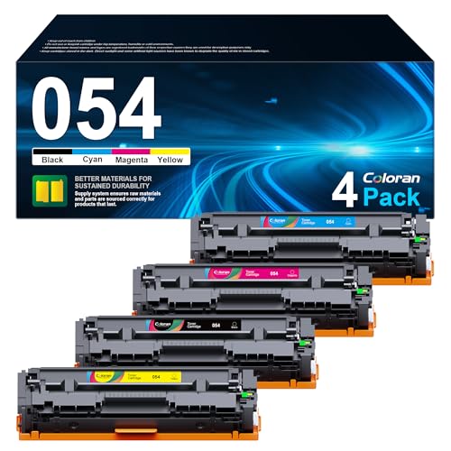 Coloran 054 054H Tonerkartusche Kompatibel für Canon 054H Toner für Canon i-Sensys LBP623cdw Toner MF641Cw MF643Cdw MF645Cx MF642Cdw MF644Cdw LBP620C LBP621Cw (4er-Pack) von Coloran