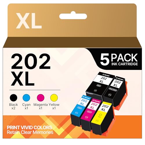 Coloran 202 XL Tintenpatrone Kompatibel für Epson 202 202XL Multipack, für Epson XP 6100 Druckerpatronen für epson Expression Premium XP-6000 XP-6105 XP-6005 XP6100 (5er-Pack) von Coloran
