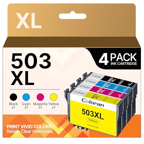 Coloran 503XL Multipack kompatible für Epson 503 XL für Epson Workforce WF-2960DWF WF-2965DWF WF2960 WF2965 Expression Home XP-5200 XP-5205 (4er-Pack) von Coloran