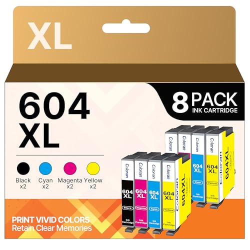 Coloran Druckerpatronen 604 604XL Kompatibel für Epson 604 Patronen 604 XL Multipack für Epson XP 2205 Druckerpatronen Expression Home XP 3200 XP 2205 XP 4200 XP 3205 WF 2930 WF 2935 (8er-Pack) von Coloran