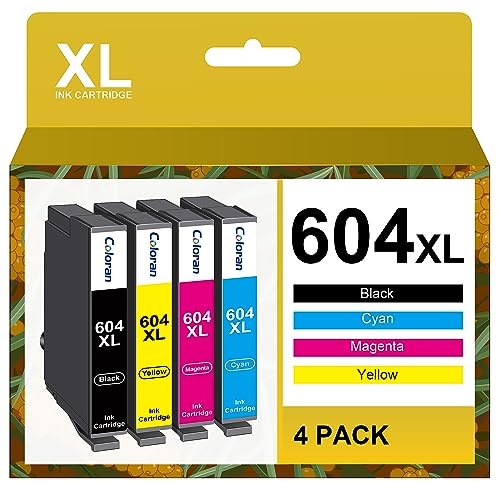 Coloran 604XL Multipack Ersatz für Epson 604 Patronen für XP-2205 XP-2200 XP-3200 XP-3205 XP-4200 XP-4205 WF-2910 WF-2930 WF-2935 WF-2950 (4er-Pack) von Coloran