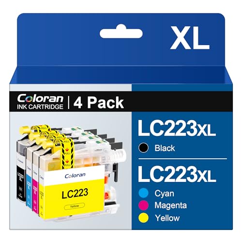 Coloran LC223 Druckerpatronen Ersatz für Brother LC223 Patronen, Kompatibel mit Brother DCP-J4120DW MFC-J5320DW J4420DW J480DW J880DW J4620DW J680DW J4625DW J5625DW (4er-Pack) von Coloran