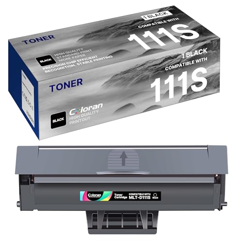 Coloran MLT-D111S Schwarz D111S für Samsung Xpress M2070W Toner für Samsung MLT-D111S Kompatibel für Xpress M2026w Toner M2070 M2020 M2026 M2070FW M2022W M2022 Druckers (1 Schwarz) von Coloran