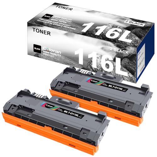 Coloran MLT-D116L 2er-Pack für Samsung Xpress M2675fn Toner Kompatibel Mit SL-M2626 M2625 M2625D M2825 M2825DW M2835 M2675 M2675F M2875 M2885 (2 Schwarz) von Coloran