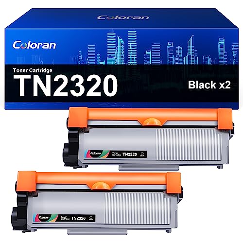 Coloran Tonerkartuschen Ersatz für Brother TN2320 TN2310 kompatibel zu MFC-L2700DW L2720DW HL-L2340DW L2360DN L2300D L2365DW DCP-L2500D (2 Schwarz) von Coloran