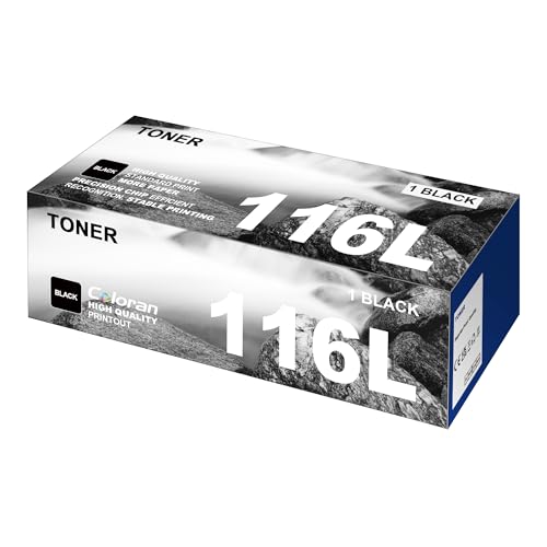 Coloran MLT-D116L Schwarz Toner für Samsung MLT-D116L MLTD116L Kompatibel mit Samsung Xpress M2675fn Toner für M2885fw SL-M2626 M2625 M2625D M2825 M2825DW M2835 M2675F M2875 (Schwarz, 1er-Pack) von Coloran