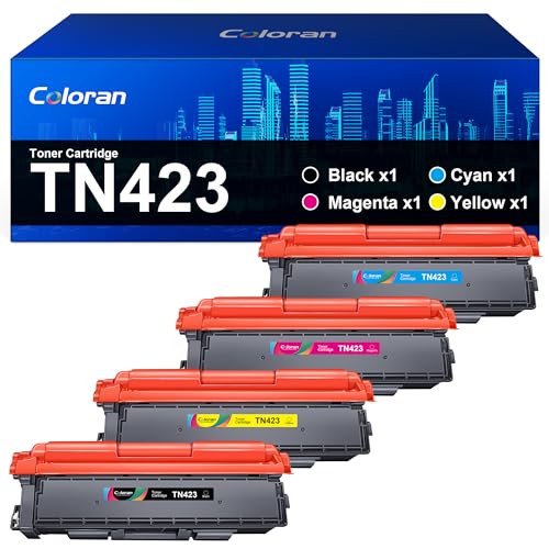Coloran TN423 für Brother MFC-L8690CDW Toner Kompatibel für Brother 423 TN423 TN423BK TN-423BK für MFC-L8690CDW Toner DCP-L8410CDW Toner HL-L8260CDW MFC-L8690CDW HL-L8360CDW (4er-Pack) von Coloran