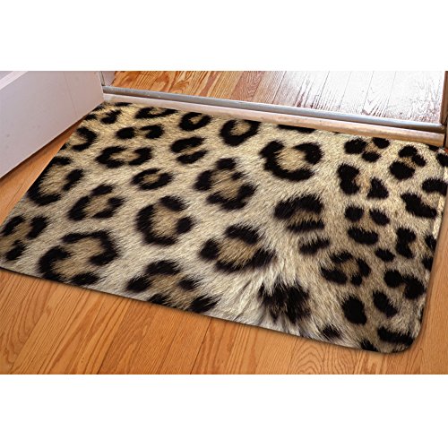 coloranimal Funny 3D Tier Leopard Print Fußmatte Home Outdoor Innen Boden Teppich, Flanell, leopard, 59 x 40 cm von Coloranimal