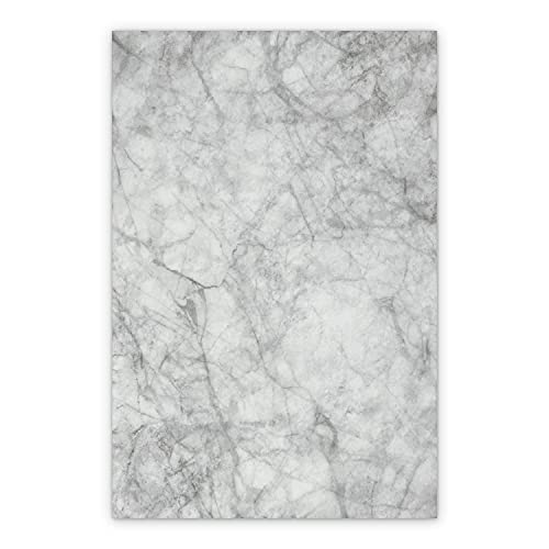 BirdsEcho Vinyl-Teppich PVC Linoleum Teppich Küchendekorationsmatte 140x198cm Küchenmatte Dekorative Matte Bodenschutz in der Küche - Grauer Marmor von Coloray