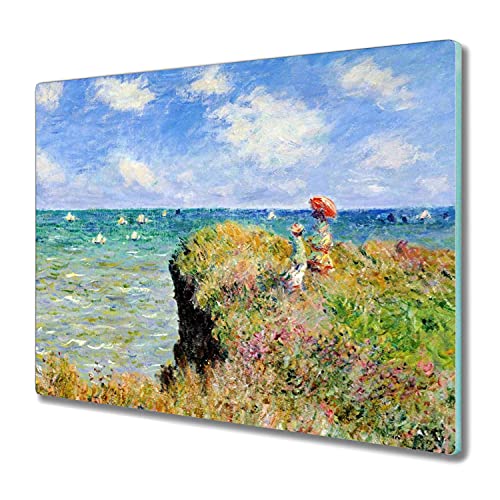 Coloray 60x52cm Küchenbrett Kochplattenabdeckung Hackbrett Schneidebrett Herdabdeckplatte - Sea Cliff von Claude Monet Coloray 60x52cm Küchenbrett Kochplattenabdeckung Hackbrett Schneidebrett Herdabdeckplatte - Sea Cliff von Claude Monet von Coloray
