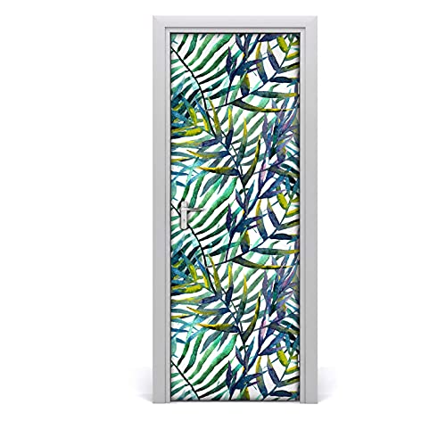 Coloray Aufkleber Selbstklebend 77x200 cm Wandaufkleber, Aufkleber am Kleiderschrank Türtapete An Der Tür Zuhause Dekor Türaufkleber - Abstrakte Blätter von Coloray