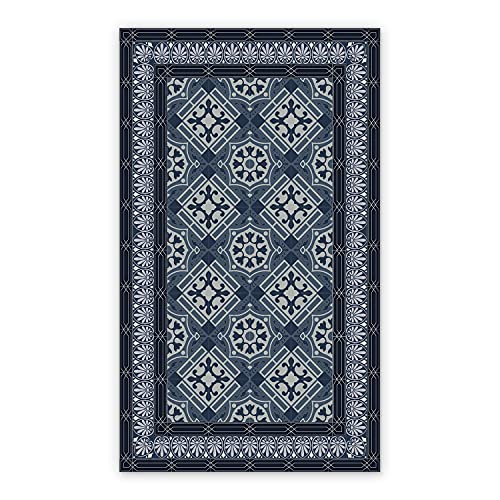 Coloray BirdsEcho Vinyl-Teppich 60x90 cm Küchenmatte PVC Dekorative Matte Linoleum Teppich Bodenschutz in der Küche Küchendekorationsmatte - Abstraktionsgeometrie-Ornamente. von Coloray