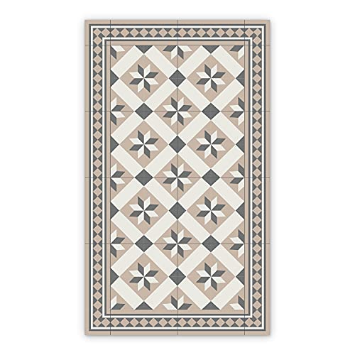 Coloray BirdsEcho Vinyl-Teppich 80x198cm PVC Küchenmatte Linoleum Teppich Dekorative Matte Küchendekorationsmatte Bodenschutz in der Küche - Geometrie Blumen Abstraktion. von Coloray