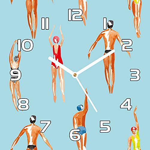 Coloray Glasuhr 30x30 cm Wanduhr Wandkunst Gehärtetem Glas Echtglas Küche Wohnzimmer - Weiße hände - Schwimmer Schwimmen Coloray Glasuhr 30x30 cm Wanduhr Wandkunst Gehärtetem Glas Echtglas Küche Wohnzimmer - Weiße hände - Schwimmer Schwimmen von Coloray