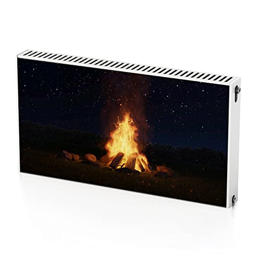 Coloray Heizkörper Magnet Heizkörperabdeckung 110x60 cm Selbstklebend - Lagerfeuer von Coloray