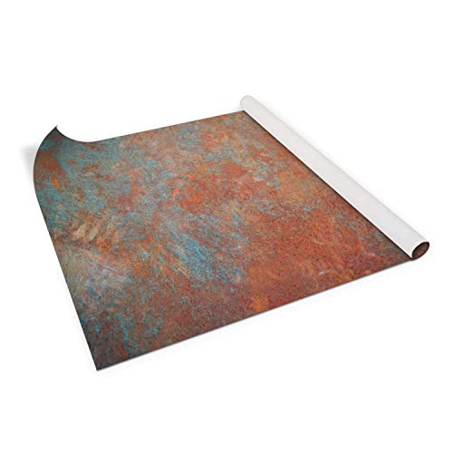 Coloray Klebefolie Möbel Matt Folie Selbstklebende 100x50 cm auf der Kommode Dekofolie Aufkleber auf den Schränken - Altes verrostetes Metall von Coloray