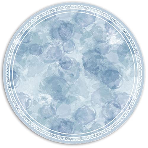 Coloray SparrowFloor Teppich ⌀ 80cm Runder Vinyl-Teppich Vinyl-Boden Bodenschutz in der Küche PVC Küchenmatte Modernes Zuhause Schlichte Matte - Blaue Flecken von Coloray